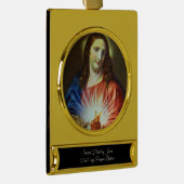 Jesusherz Banner-Ornament Gold (Rechts)