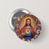 Jesusherz Button (Vorne & Hinten)