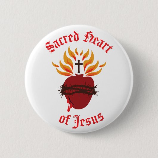 Jesusherz Button (Vorderseite)