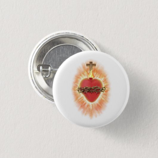 Jesusherz Button (Vorne & Hinten)