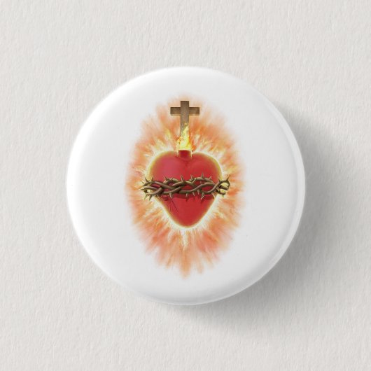Jesusherz Button (Vorderseite)
