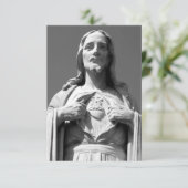 Jesusherz Dankeskarte (Stehend Vorderseite)