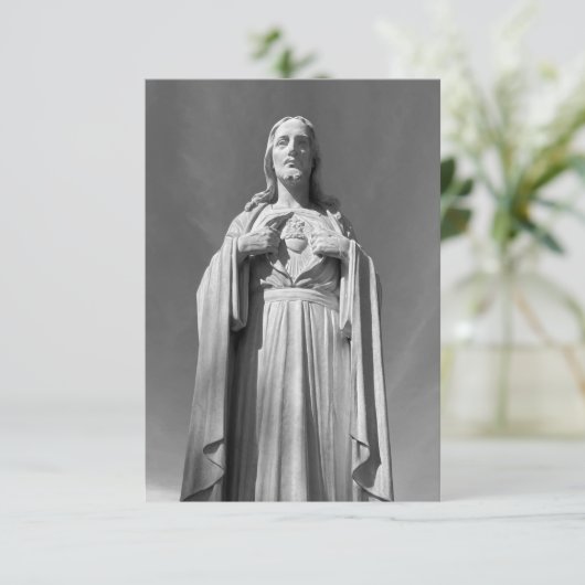 Jesusherz Dankeskarte (Stehend Vorderseite)