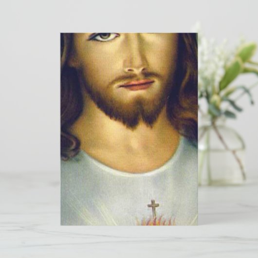 Jesusherz Einladung (Stehend Vorderseite)