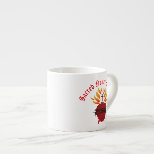 Jesusherz Espressotasse (Vorderseite Rechts)