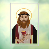 Jesusherz Fensteraufkleber (Blatt 3)