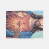 Jesusherz Fleecedecke (Vorderseite (Horizontal))