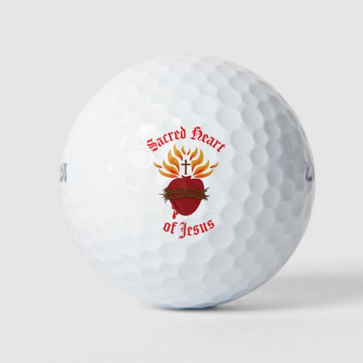 Jesusherz Golfball (Vorderseite)