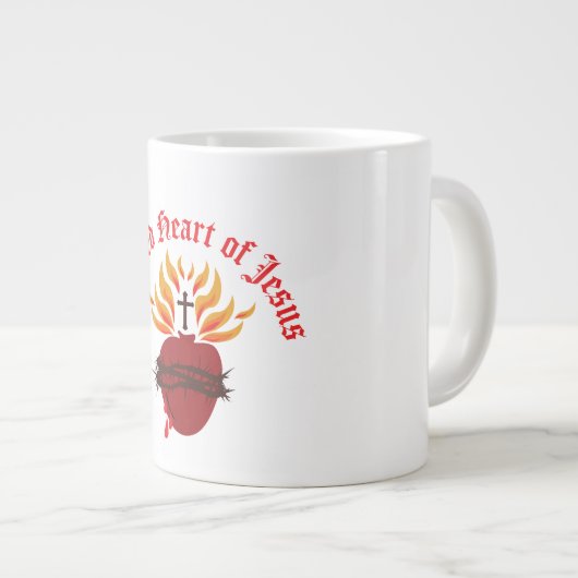 Jesusherz Jumbo-Tasse (Vorderseite Rechts)