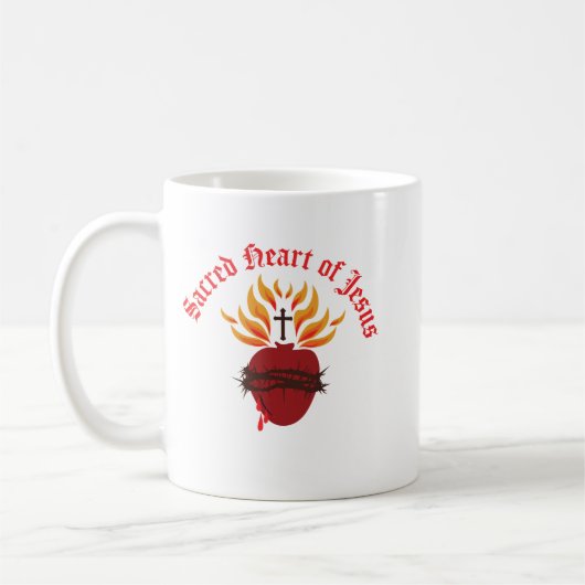 Jesusherz Kaffeetasse (Links)