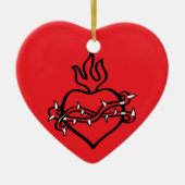 Jesusherz Keramik Ornament (Vorne)