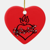 Jesusherz Keramik Ornament (Hinten)