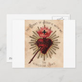 Jesusherz (klein) postkarte (Vorne/Hinten)