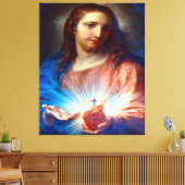 Jesusherz Leinwanddruck (Insitu (Wohnzimmer))