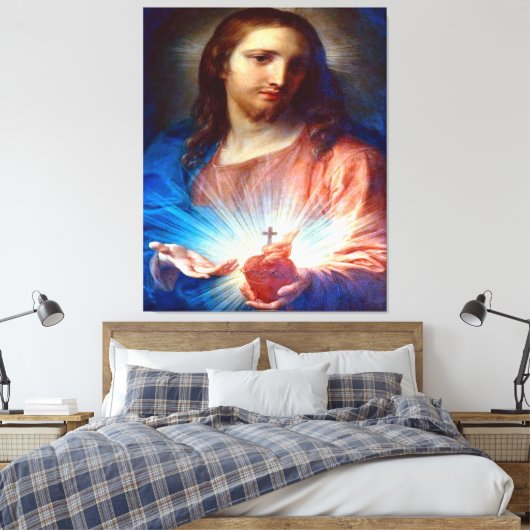 Jesusherz Leinwanddruck (Insitu (Schlafzimmer))
