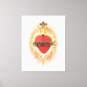 Jesusherz Leinwanddruck