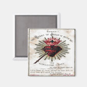 Jesusherz Magnet (Vorderseite/Rückseite)