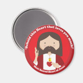 Jesusherz Magnet (Vorderseite/Rückseite)