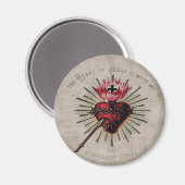 Jesusherz Magnet (Vorderseite/Rückseite)