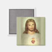 Jesusherz Magnet (Vorderseite/Rückseite)