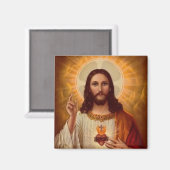 Jesusherz Magnet (Vorderseite/Rückseite)