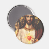 Jesusherz Magnet (Vorderseite/Rückseite)