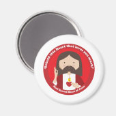 Jesusherz Magnet (Vorderseite/Rückseite)