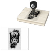 Jesusherz mit Lamm Gummistempel (Stempel)