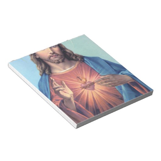 Jesusherz Notizblock (angewinkelt)