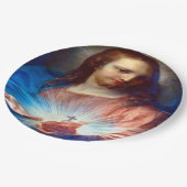 Jesusherz Pappteller (Schrägansicht)