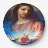 Jesusherz Pappteller (Vorderseite)