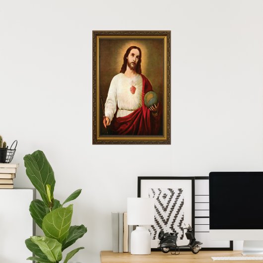 Jesusherz Poster (Heimbüro)