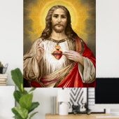 Jesusherz Poster (Heimbüro)