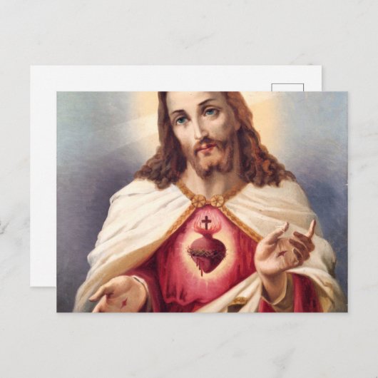 Jesusherz Postkarte (Vorne/Hinten)