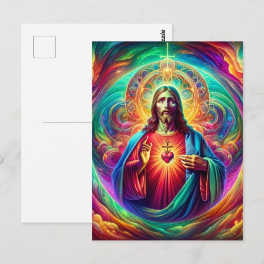 Jesusherz Postkarte (Vorne/Hinten)