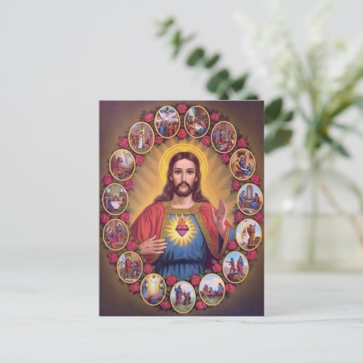 Jesusherz Postkarte (Stehend Vorderseite)