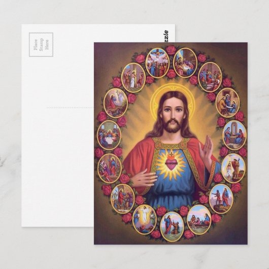 Jesusherz Postkarte (Vorne/Hinten)