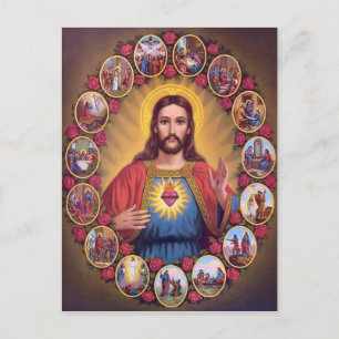 Jesusherz Postkarte