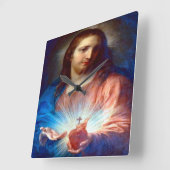 Jesusherz Quadratische Wanduhr (Winkel)
