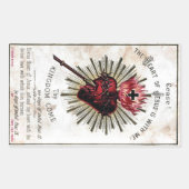 Jesusherz Rechteckiger Aufkleber (Vorderseite)