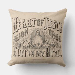 Jesusherz Religiöse Vintage Katholik Kissen