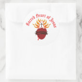 Jesusherz Runder Aufkleber (Tasche)