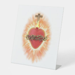 Jesusherz Sockelschild