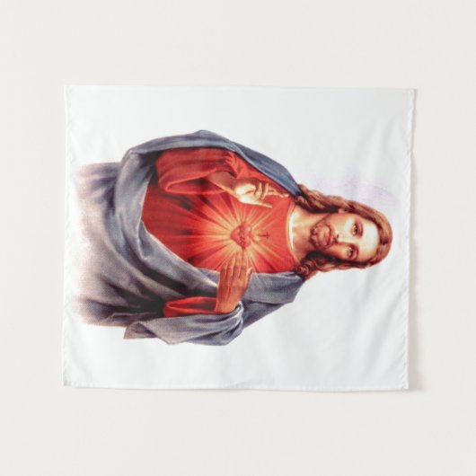 Jesusherz Wandteppich (Vorderseite (Horizontal))