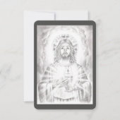 Jesusherz Zeichnend Gebetskarte Einladung (Vorderseite)