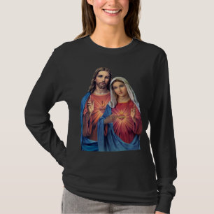 Jesusherzen und Maria sind sehr nah zusammen T-Shirt