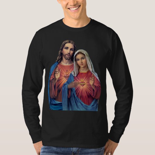 Jesusherzen und Maria sind sehr nah zusammen T-Shirt (Vorderseite)