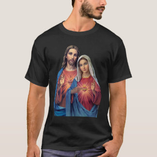 Jesusherzen und Maria sind sehr nah zusammen (Twin T-Shirt