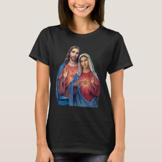 Jesusherzen und Maria sind sehr nah zusammen (Twin T-Shirt