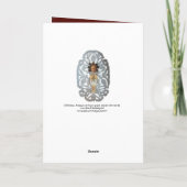 Jesuskind, antikes Weihnachtsbuch Carving Feiertagskarte (Rückseite)